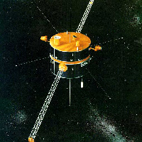 Artist's concept of the Wind spacecraft in orbit (NASA).