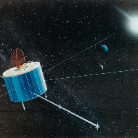 Artist's concept of the Geotail spacecraft (NASA).
