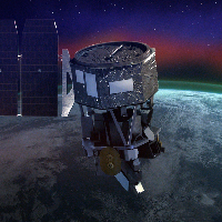 NASA's ICON mission, 
depicted in this artist’s concept, will study the ionosphere from a height of about 350 miles to understand how the combined 
effects of terrestrial weather and space weather influence this ionized layer of particles. (NASA)