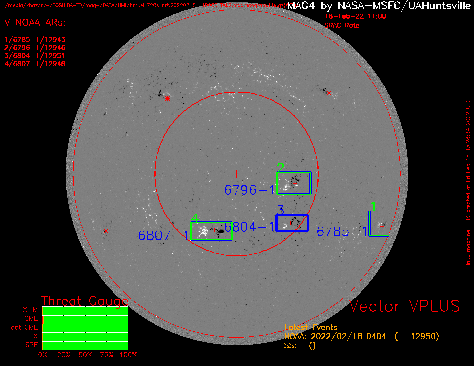 On disk active regions. (MAG4)