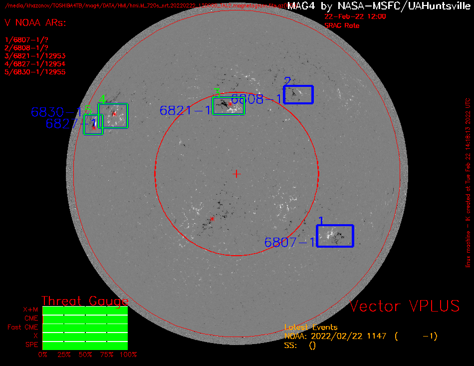 On disk active regions. (MAG4)