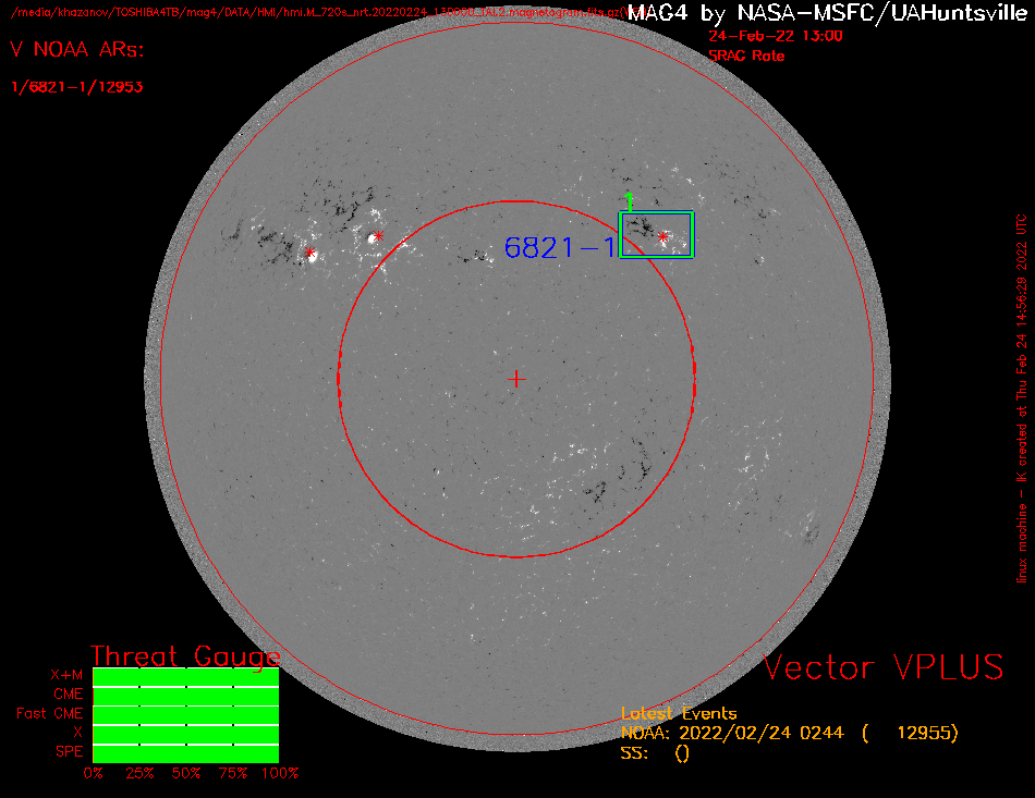 On disk active regions. (MAG4)