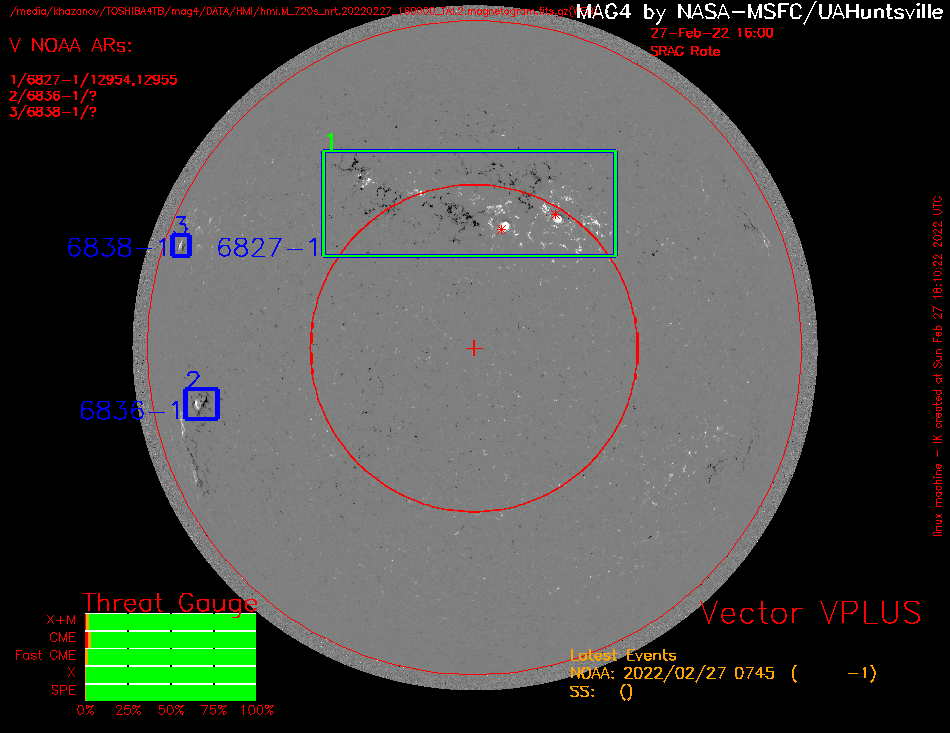 On disk active regions. (MAG4)