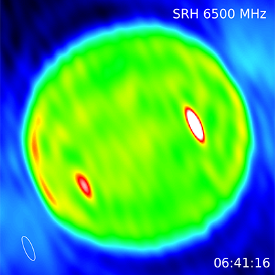 Full-disk images taken by SRH on Jan 29, 2020 at 6.5 and 7 GHz.