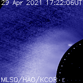 A 3 part-CME (loop, cavity, prominence core) was captured by the MLSO's K-Cor on April 29, 2021.