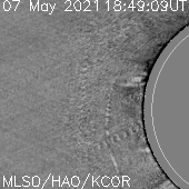 A fast, rapidly accelerating CME was captured by the MLSO's K-Cor on May 7th, 2021.