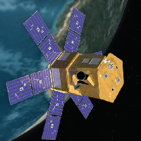 Artist's concept of the SORCE spacecraft (NASA).